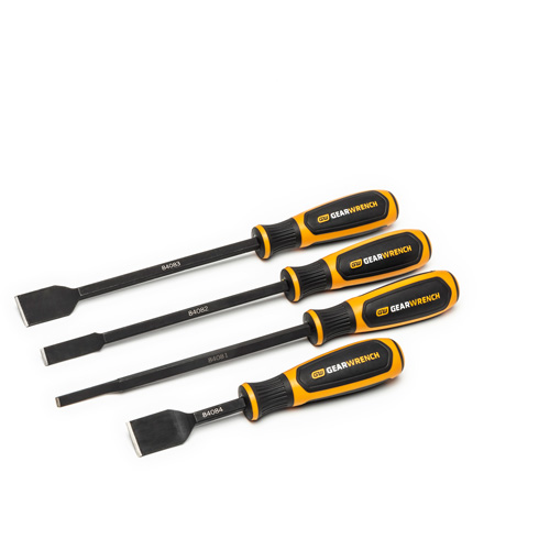Jeu de 4 grattoirs larges &agrave; double mat&eacute;riau Equipex