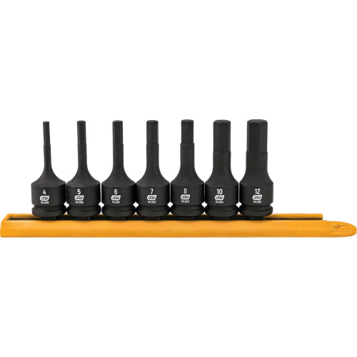 Hex Bit Impact Metric Socket Set, 7 Pieces Equipex