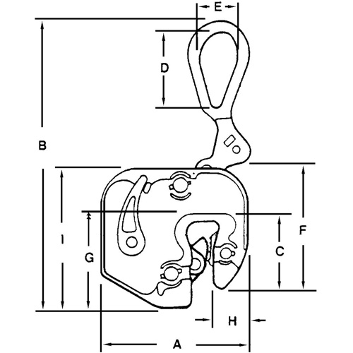 GXL Plate Clamp, 1000 lbs. (0.5 tons), 1/16" - 5/8" Jaw Opening Equipex