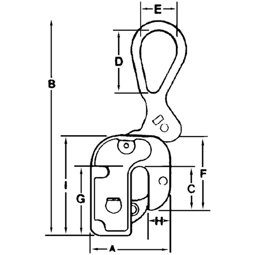 GX Structural Short Leg Plate Clamp, 4000 lbs. (2 tons), 1/16" - 7/8" Jaw Opening Equipex