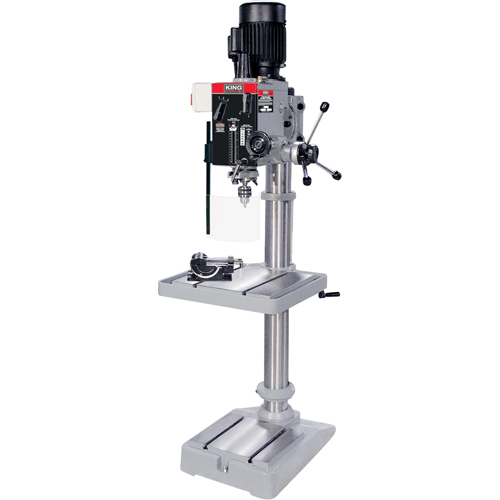 Gearhead Drilling Machines, 1/2" Chuck, 6 Speed(s), 21-3/4" W x 19-1/2" L, #3 Morse Equipex