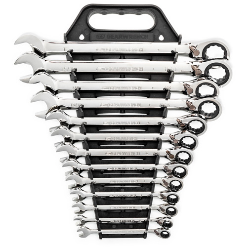 Jeu de cl&eacute;s &agrave; cliquets r&eacute;versibles SAE &agrave; 12 pans et 72 dents, Combinaison, 13 morceaux, Imp&eacute;rial Equipex