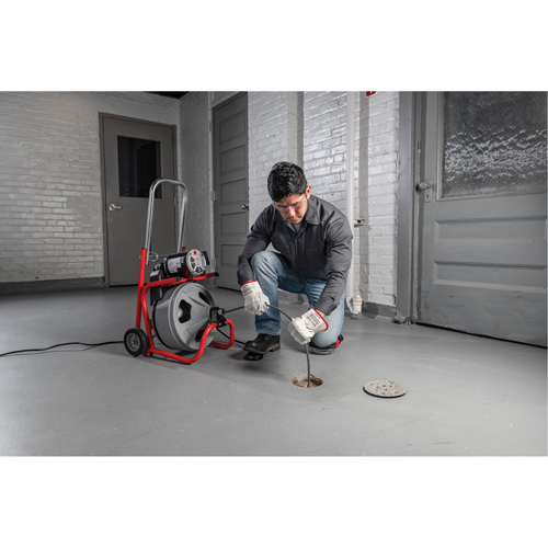 D&eacute;gorgeoir auto-aliment&eacute; K-400 a/c&acirc;ble C-45IW, &eacute;lectrique, 1/2" x 75' et 3/8" x 100' Equipex