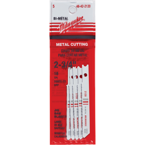 Lames de scie sauteuse, Bim&eacute;tal, Tige en U, 2-3/4" lo, 18 dents par pouce Equipex