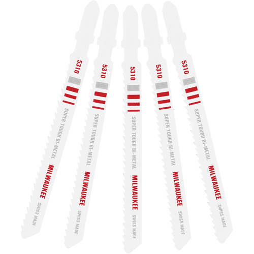 Lame de scie sauteuse, Bim&eacute;tal, Tige en T, 4" lo, 10 dents par pouce Equipex