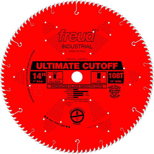 Lames de scie industrielle TCS - finition et coupe en travers, 14", 108 dents, Pour Bois Equipex