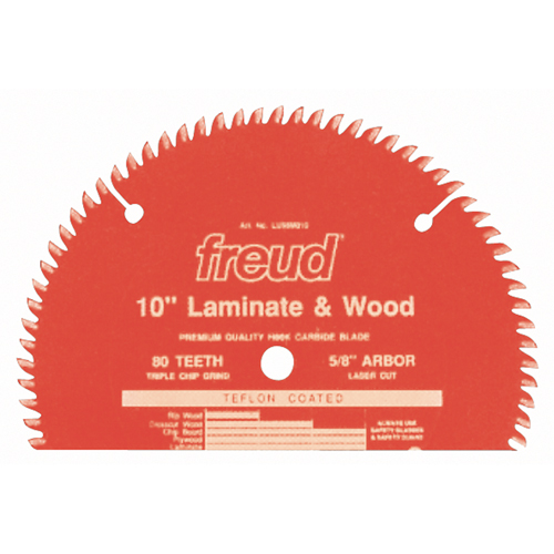 Lames de scie industrielle TCS pour panneaux de particules, 10", 80 dents, Pour Stratifi&eacute; Equipex