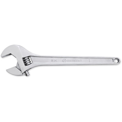 Adjustable Tapered Handle Wrench - Carded, 15" L, 1-11/16"/43 mm Max Width, Chrome/Polished Equipex
