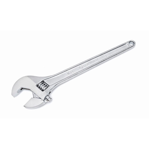 Adjustable Tapered Handle Wrench - Carded, 15" L, 1-11/16"/43 mm Max Width, Chrome/Polished Equipex