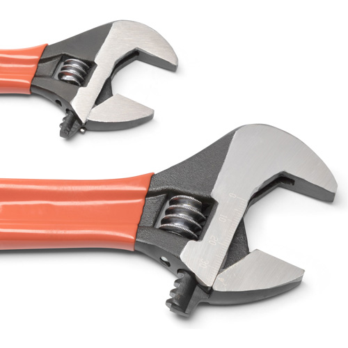 Black Oxide Wrench Set with Cushion Grips, Adjustable, 2 Pieces, Imperial and Metric Equipex