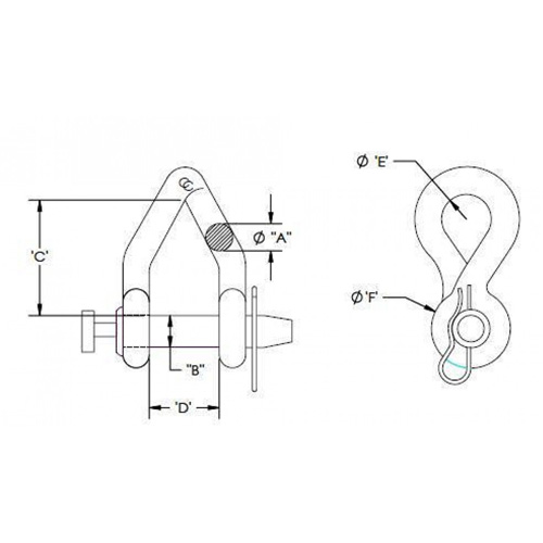 Campbell&reg; Short Body Twisted Clevis Equipex