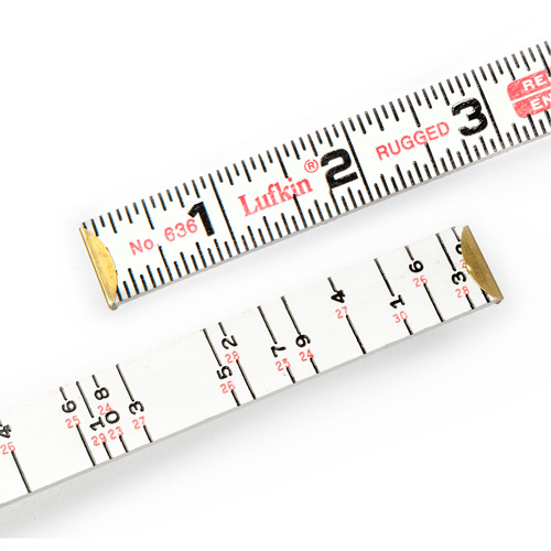 Red End&reg; Brick Mason Rule, 6' L, Wood, 1/16" Graduations Equipex