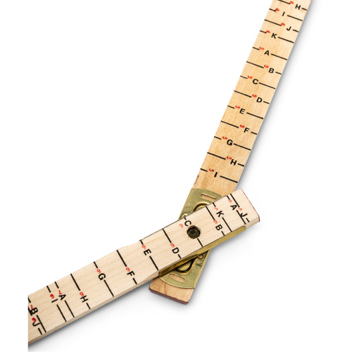 Red End&reg; Oversized Brick Mason Rule, 6' L, Wood, 1/16" Graduations Equipex