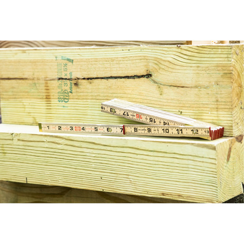 Folding Rule, 6' L, Wood, 1/16" Graduations Equipex