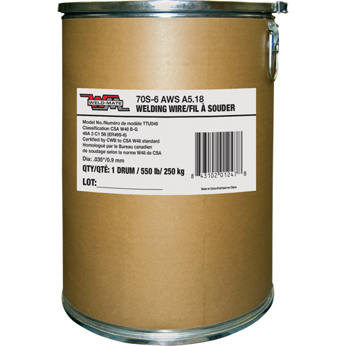 Fil &agrave; souder ER70S17, Acier au carbone, 0,035" diam&egrave;tre Equipex