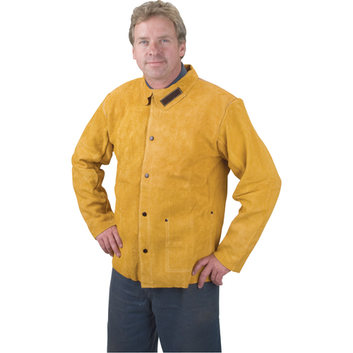 Welding Jacket, Leather, Medium, Golden Brown Equipex