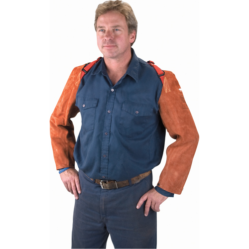 Manches en cuir, 23" lo, Lava Brown Equipex