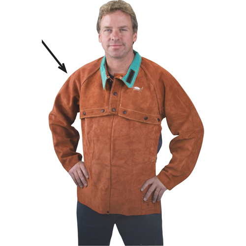 Plastrons &agrave; manches en cuir, Moyen, Lava Brown Equipex