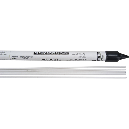 Baguettes pour soudage TIG en longueurs de 36", 1/8", Bronze recouvert de flux pour soudo-brasage Equipex