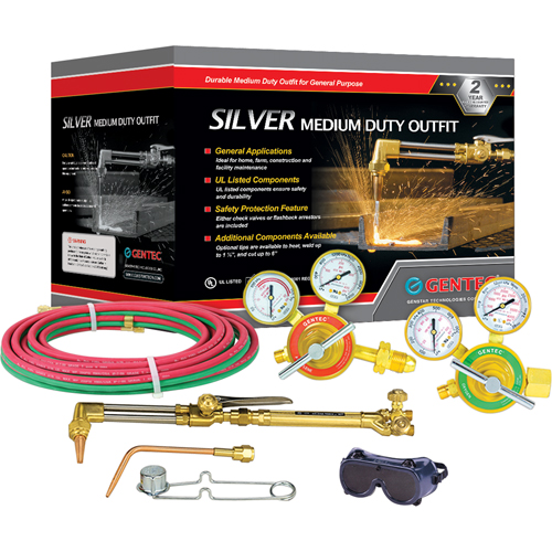 Silver Medium-Duty Welding & Cutting Outfits, 1/2" Cut, 1/4" Weld Equipex