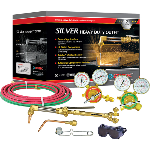 Silver Heavy-Duty Welding & Cutting Outfi ts, 3/4" Cut, 1/2" Weld Equipex