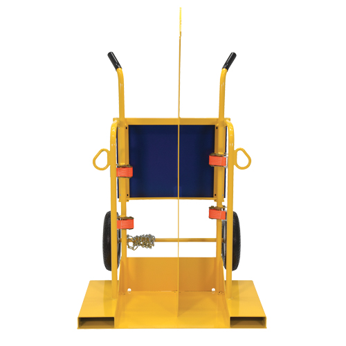 Chariot pour chalumeau et bouteille de soudage, Roues Pneumatique, Base de 24" la x 19-1/2" lo, 500 lb Equipex