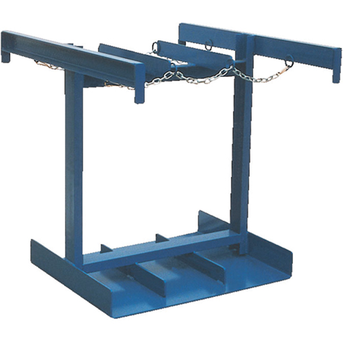 Chariot pour bouteilles, Roues Caoutchouc, Base de 35" la x 38" lo, 500 lb Equipex