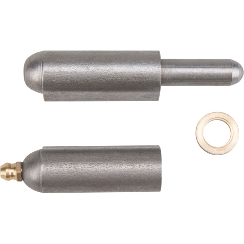 Weld-On Hinge, 0.63" Dia. x 3.937" L, Mild Steel w/Fixed Steel Pin Equipex