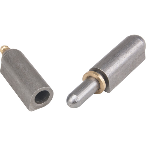Weld-On Hinge, 0.63" Dia. x 3.937" L, Mild Steel w/Fixed Steel Pin Equipex