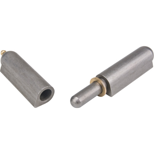 Charni&egrave;re &agrave; souder, 0,787" dia. x 5,906" lo, Acier doux a/goupille fixe en acier Equipex