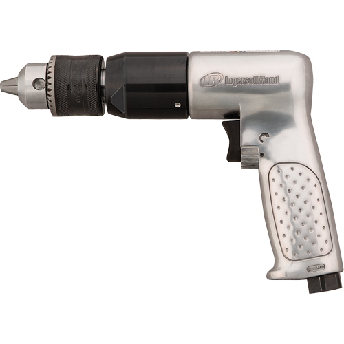 Perceuse pneumatique r&eacute;versible, 4 pi³/min, 1/4" NPTF, 94 dBA, 1/2" mandrin, Avec cl&eacute; Equipex
