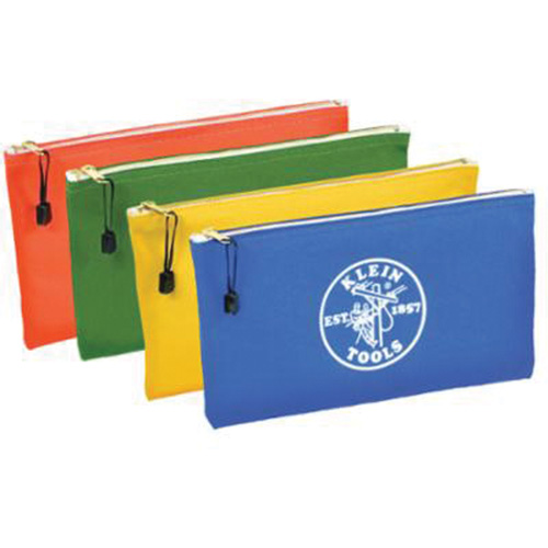 4-Pack Zipper Bag Tool Pouches, Tool Holder, Canvas, 1 Pockets Equipex