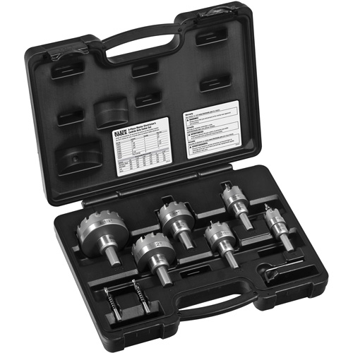 Ensemble de coupe-trous pour maître &eacute;lectricien, 8 morcea Equipex