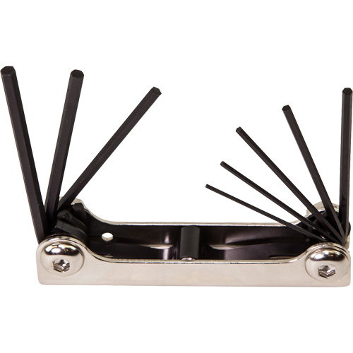 Folding Hex Key Set, 8 Pcs., Imperial Equipex