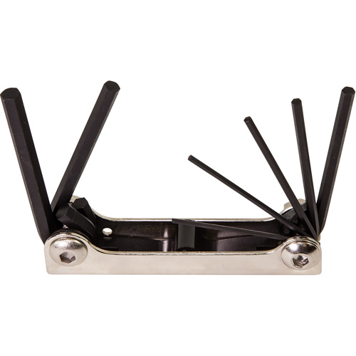 Folding Hex Key Set, 7 Pcs., Metric Equipex