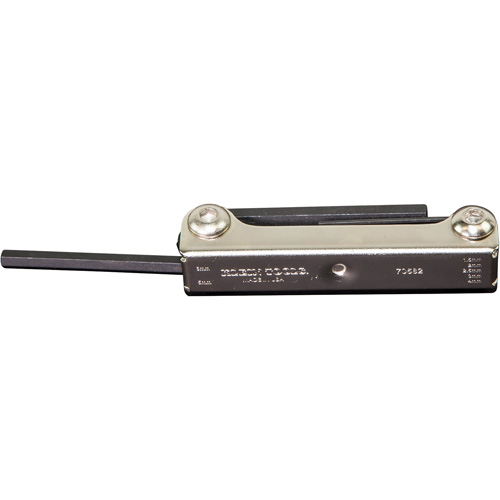 Folding Hex Key Set, 7 Pcs., Metric Equipex