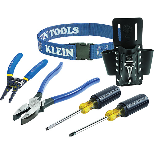 Trim-Out Tool Set with Leather Tool Pouch, 6 Pieces Equipex