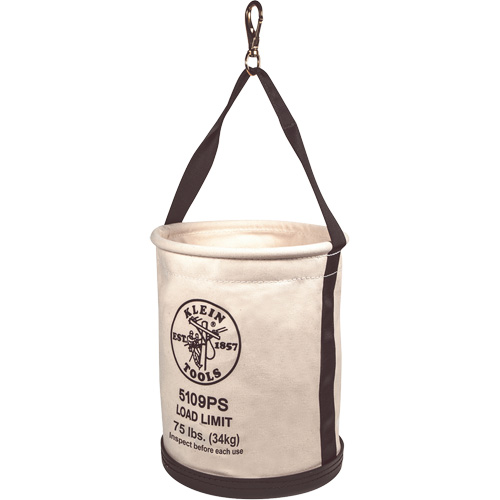 Seau en toile, large paroi droite avec poche, Toile, 12" dia. x 15" h, Capacit&eacute; de charge 75 lb Equipex