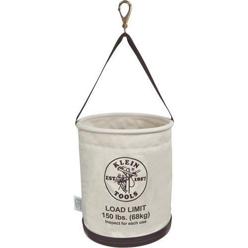 Seau en toile, tout usage avec trous de drainage, Toile, 12" dia. x 15" h, Capacit&eacute; de charge 150 lb Equipex