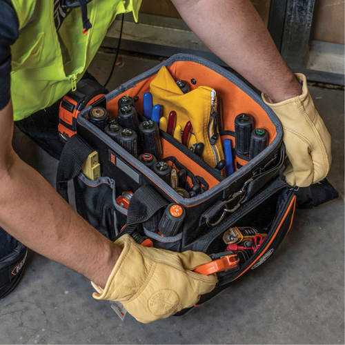 Fourretout Tradesman Pro, Nylon balistique, 40 pochettes, Noir/Orange Equipex