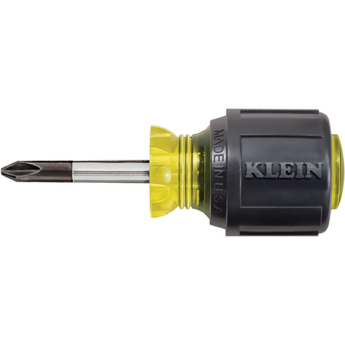 Stubby Phillips Screwdriver, #2, 3-7/16" L, Cushion Grip Handle Equipex