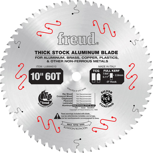 Lames de scie industrielle, 10", 72 dents, Pour Non ferreux Equipex