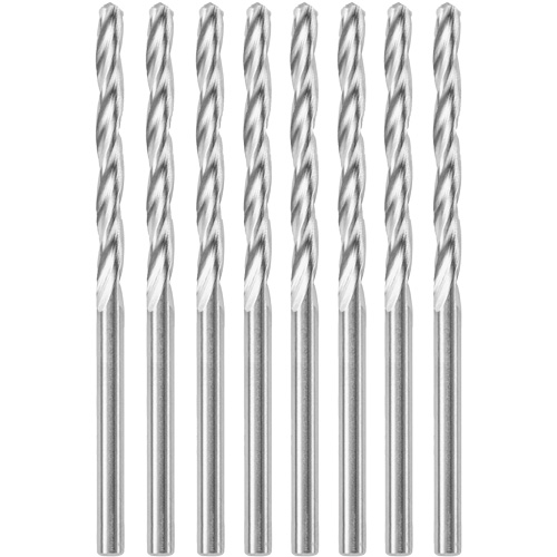 8-Piece Standard Point Spiral Saw Bit with 1/8" Diameter, 1/8", 1" Flute Equipex