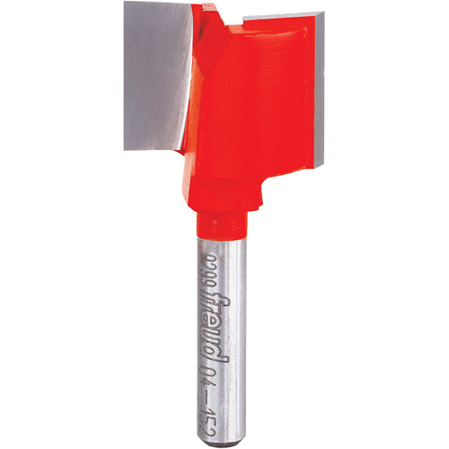 Fraise - foret droit &agrave; double cannelure, 1" dia, 3/4" ha, 2" lo, 1/4" Manche Equipex