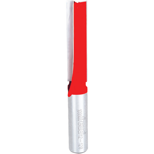 Fraise - foret droit &agrave; double cannelure, 1/2" dia, 1-1/4" ha, 4-1/8" lo, 1/2" Manche Equipex