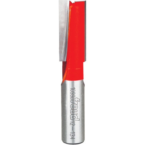 Router Bit - Double Flute Straight Bit, 9/16" Dia., 1" H, 2-7/8" L, 1/2" Shank Equipex