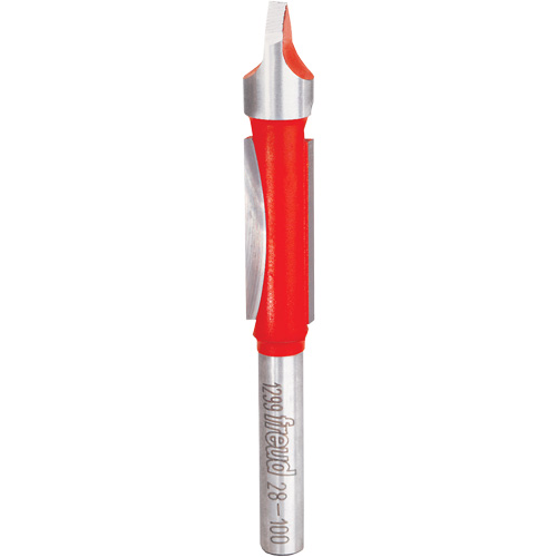 Fraise - foret guide pour panneau, 3/8" dia, 1" ha, 3" lo, 1/4" Manche Equipex