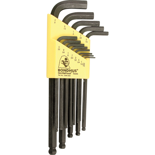 Balldrive L-Style Hex Key Set, 13 Pcs. Equipex