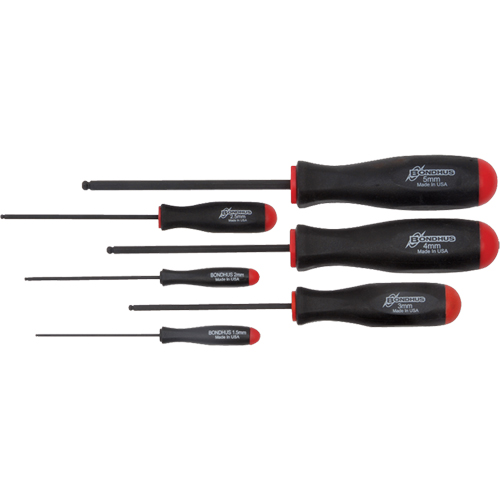 Ball Driver Screwdriver Sets - Metric, 6 Pcs. Equipex