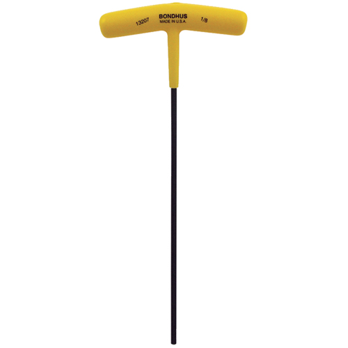 Cl&eacute; hexagonale individuelle SAE, embout Hexagonale, 1/8" x 7,6" lo, Poign&eacute;e en T Equipex